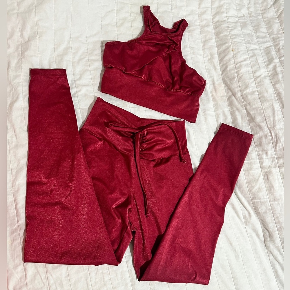 Burgundy Activewear Set